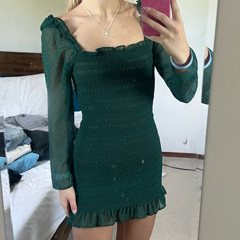 Green ASOS mini dress